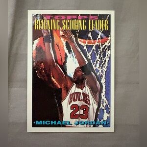 Topps Michael Jordan Bulls Card with Blue and White